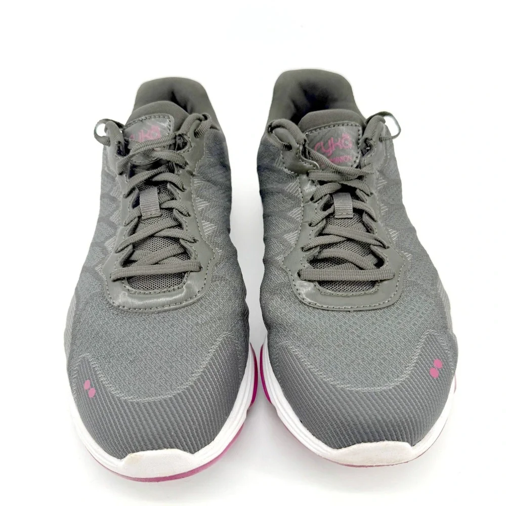 Ryka Dominion Walking Shoes Womens 10W Gray Pink Mesh Lace Up Sneakers Comfort - Picture 6 of 11